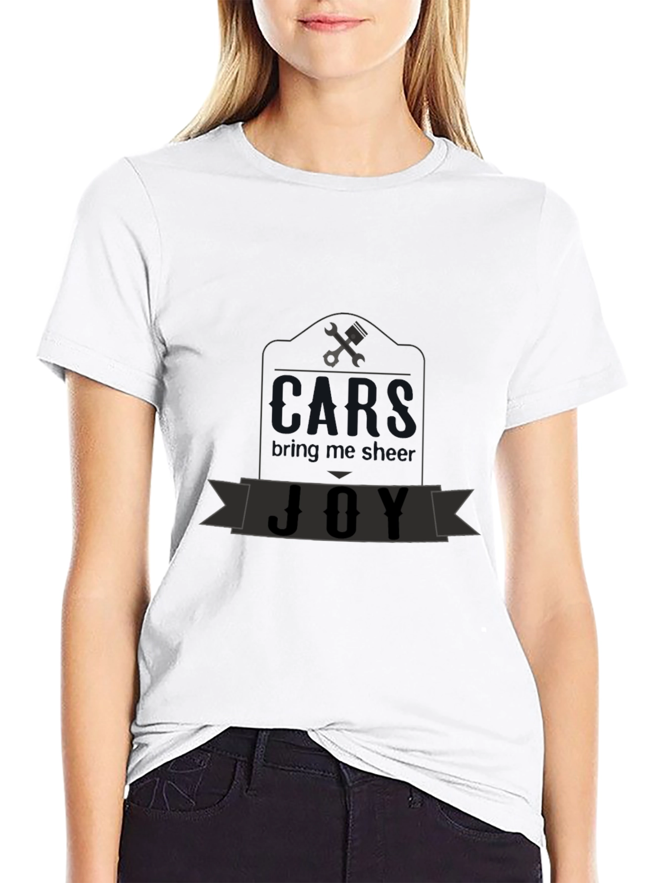 Mechanics Joy Graphic T-Shirt - Black Cotton Tee