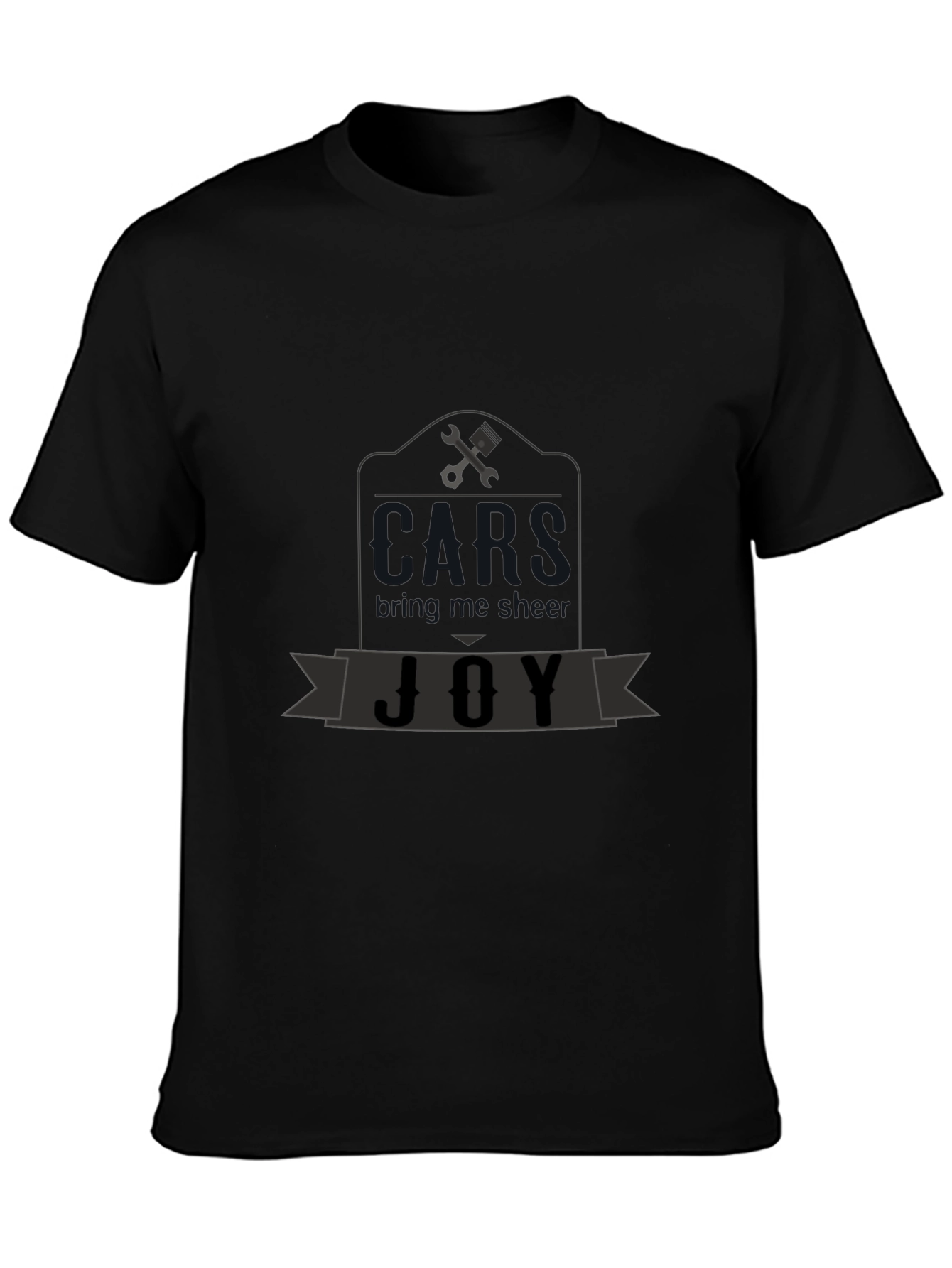 Mechanics Joy Graphic T-Shirt - Black Cotton Tee