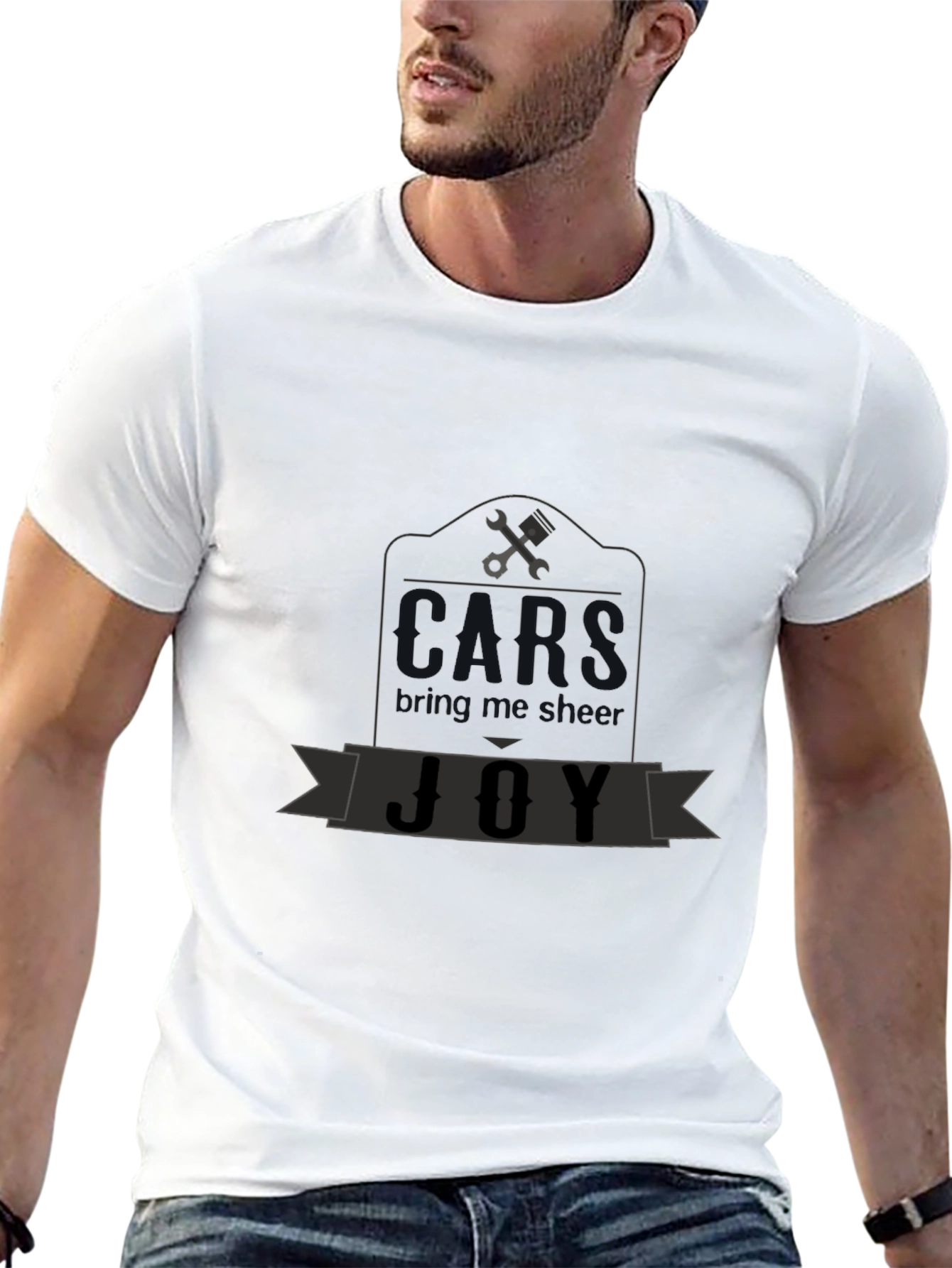 Mechanics Joy Graphic T-Shirt - Black Cotton Tee
