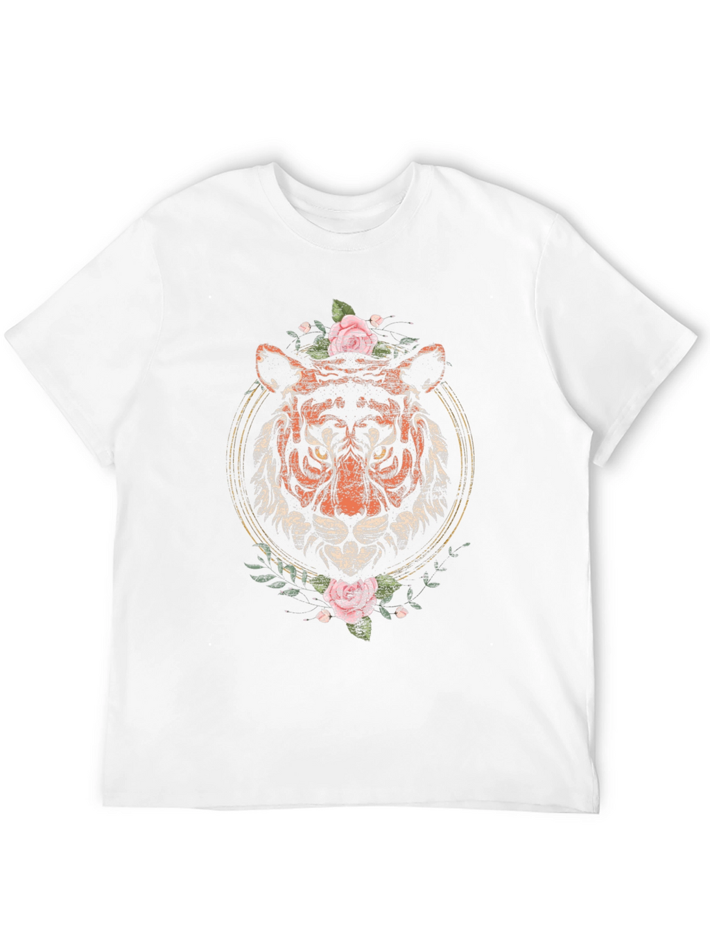 Tiger Floral Graphic Tee - Black