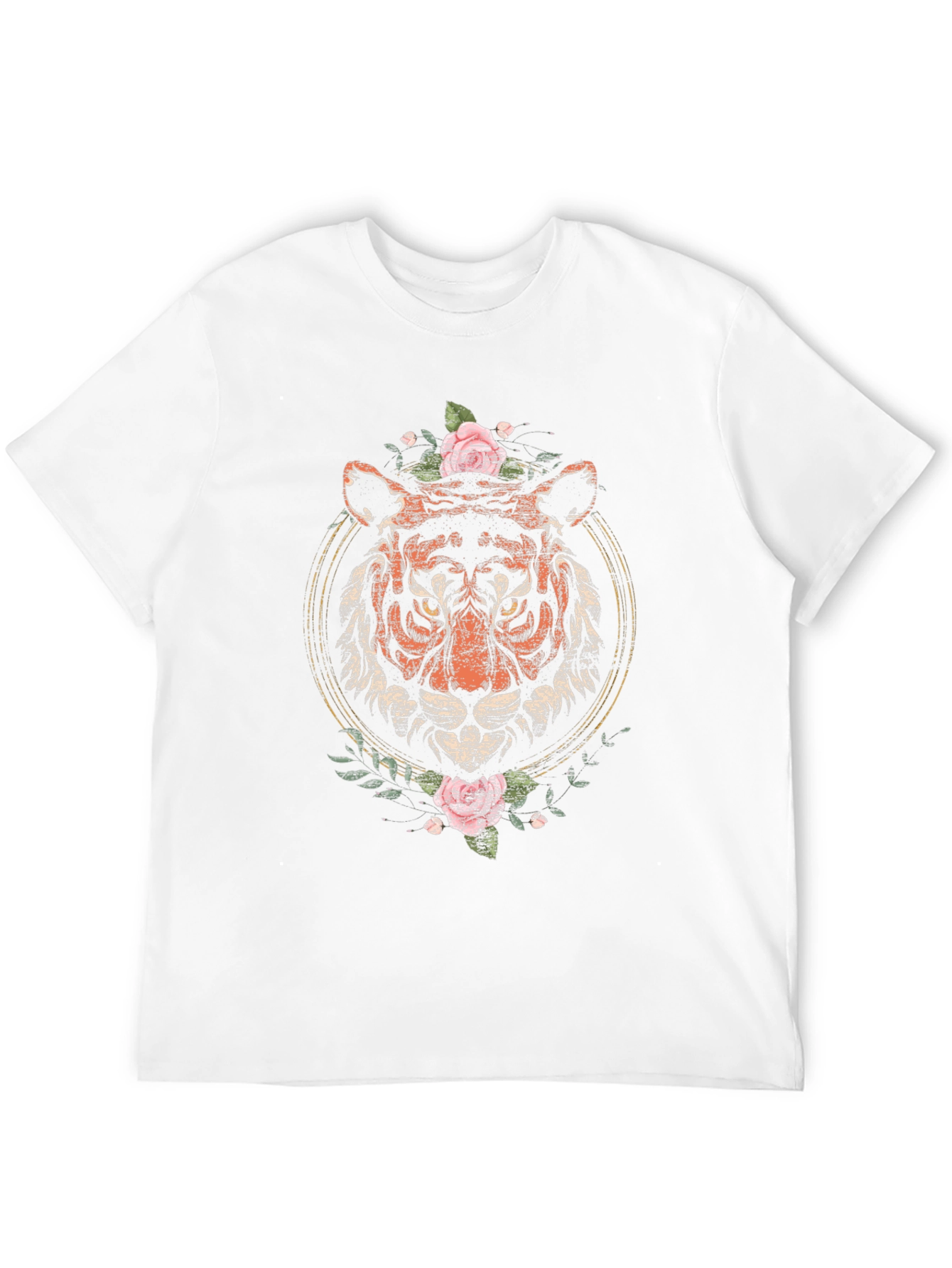 Tiger Floral Graphic Tee - Black