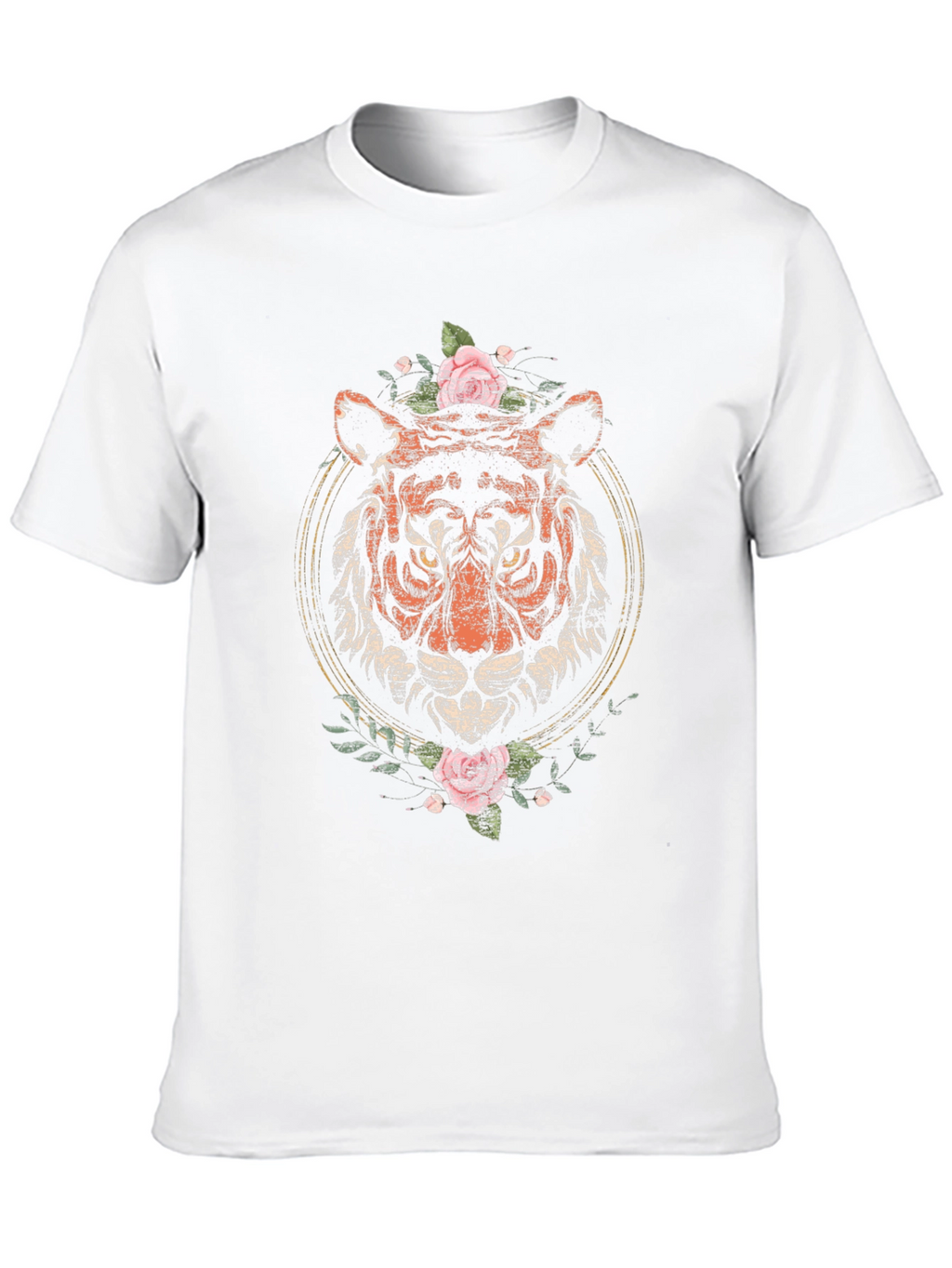 Tiger Floral Graphic Tee - Black