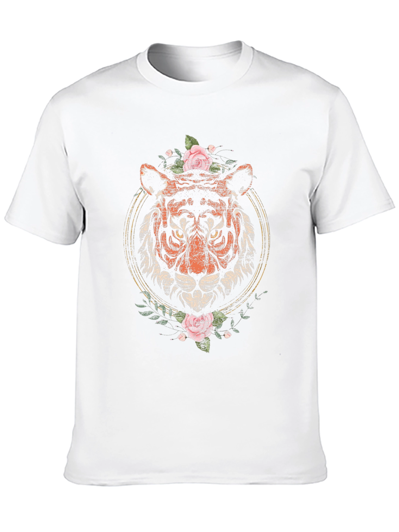 Tiger Floral Graphic Tee - Black