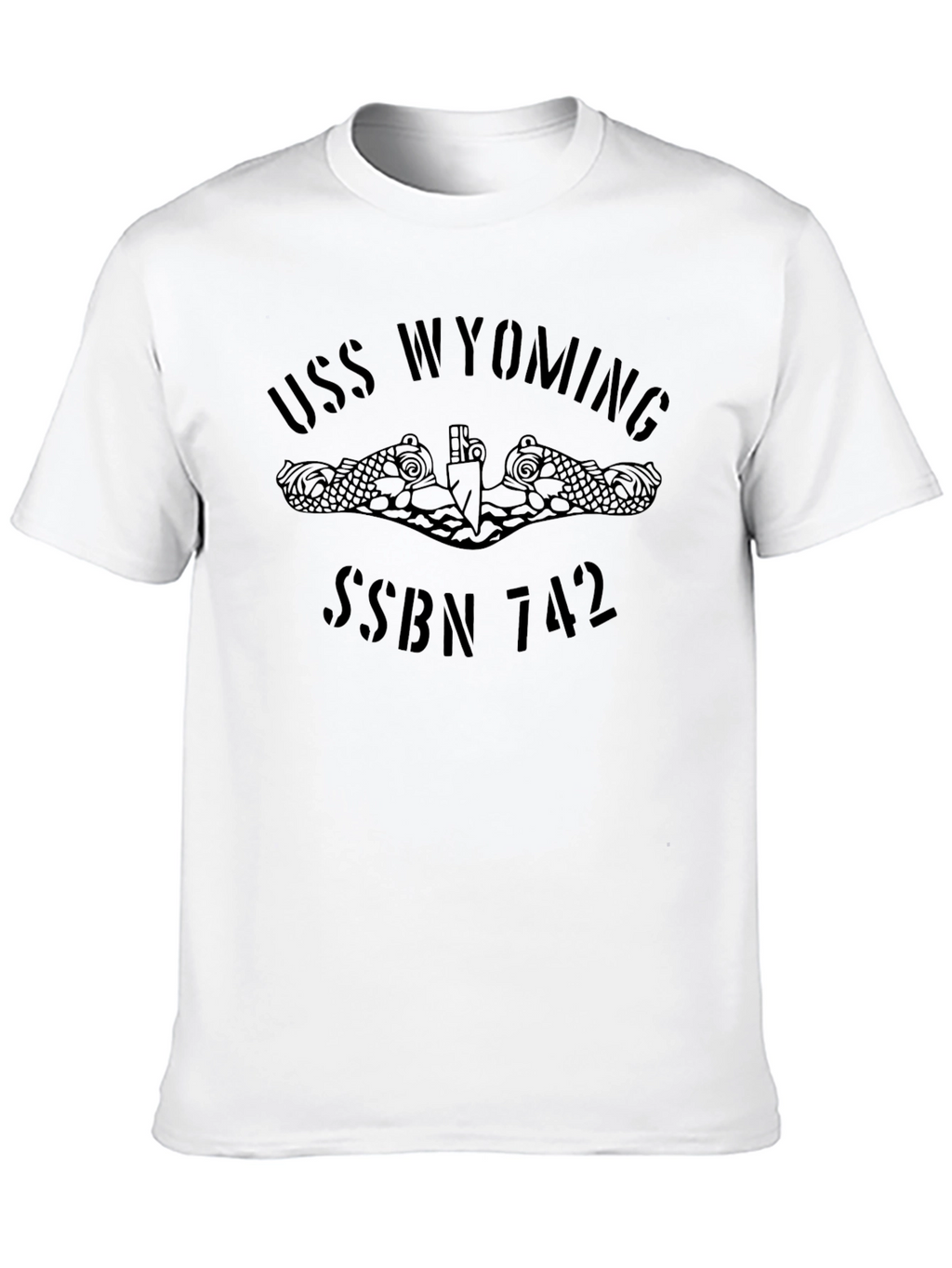 USS Wyoming SSBN 742 Submarine T-Shirt - Black