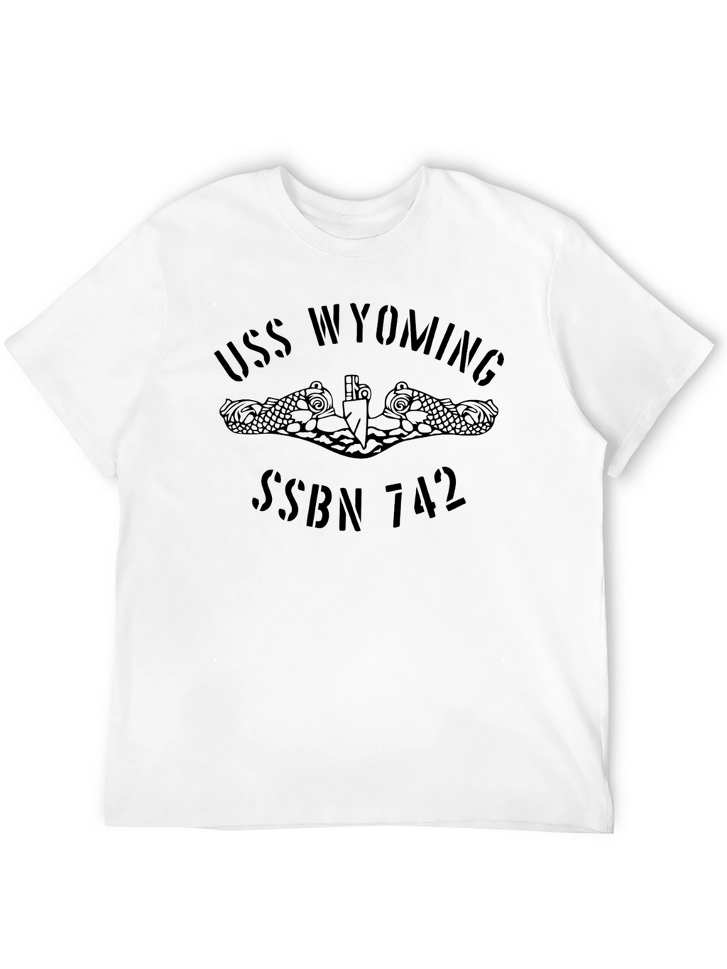 USS Wyoming SSBN 742 Submarine T-Shirt - Black