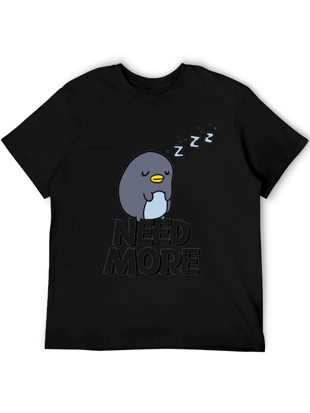Need More Sleep Penguin Graphic T-Shirt