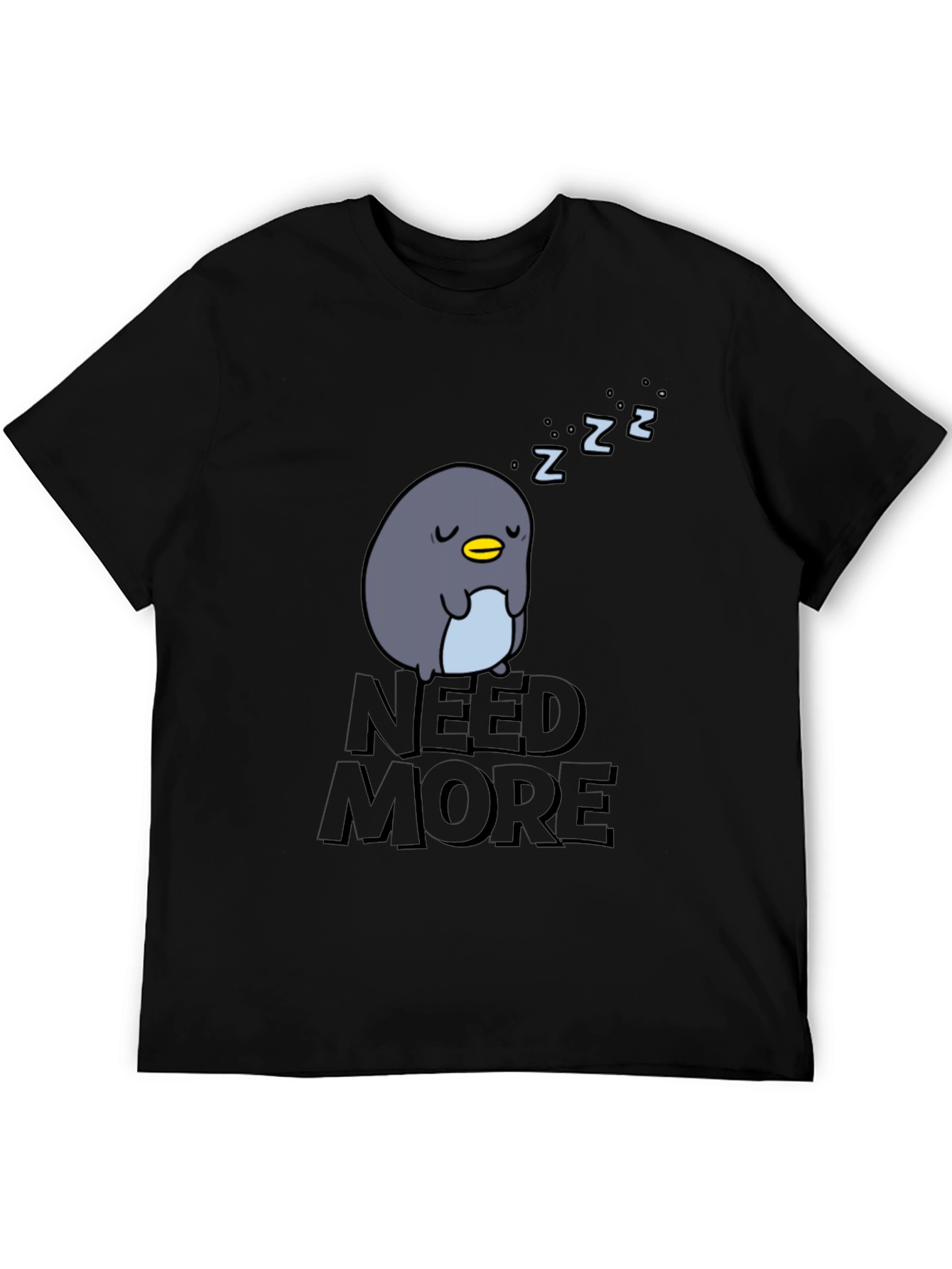Need More Sleep Penguin Graphic T-Shirt