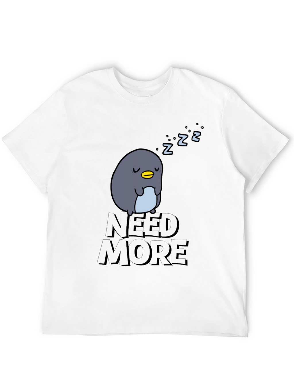 Need More Sleep Penguin Graphic T-Shirt