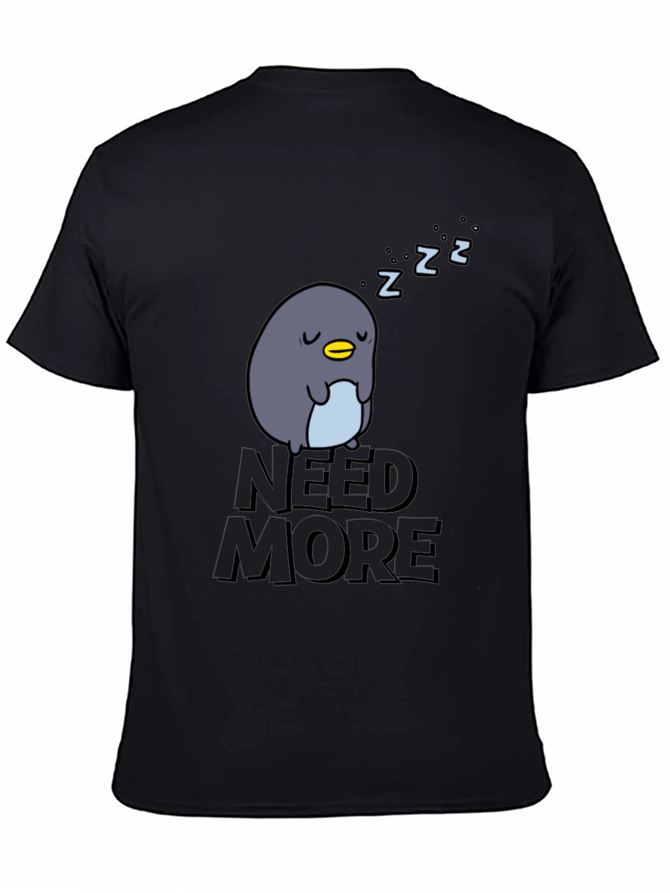 Need More Sleep Penguin Graphic T-Shirt