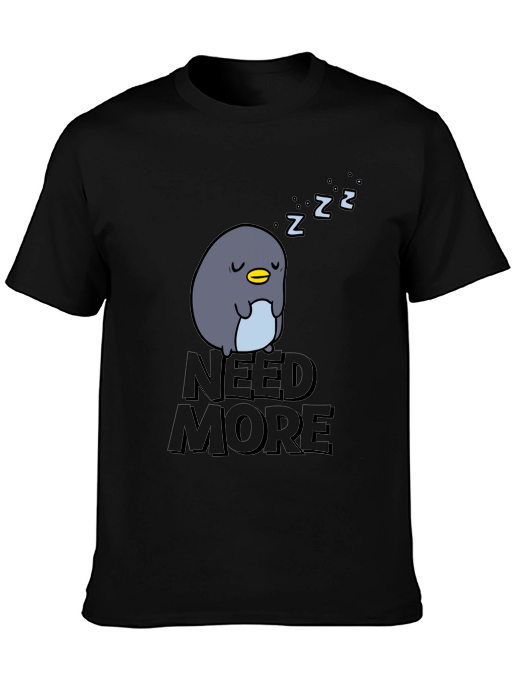 Need More Sleep Penguin Graphic T-Shirt