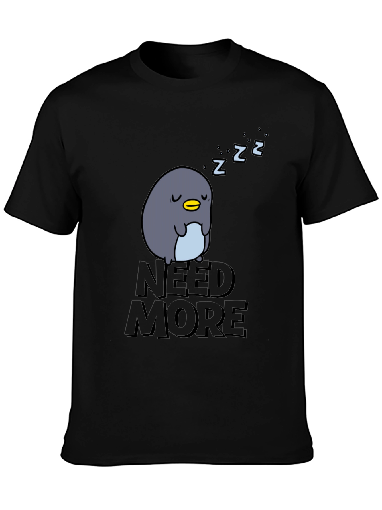 Need More Sleep Penguin Graphic T-Shirt