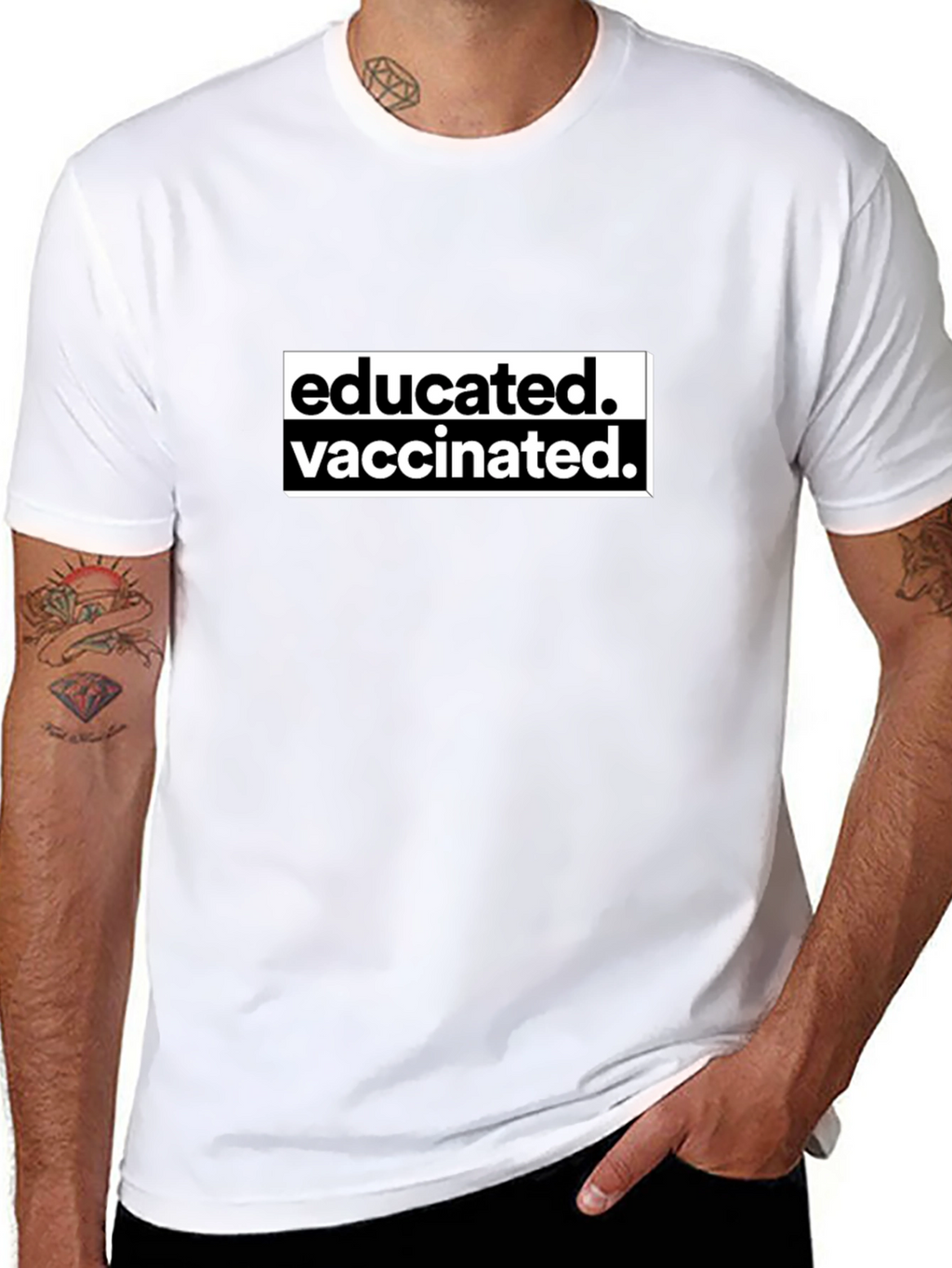 Educated Vaccinated Black T-Shirt