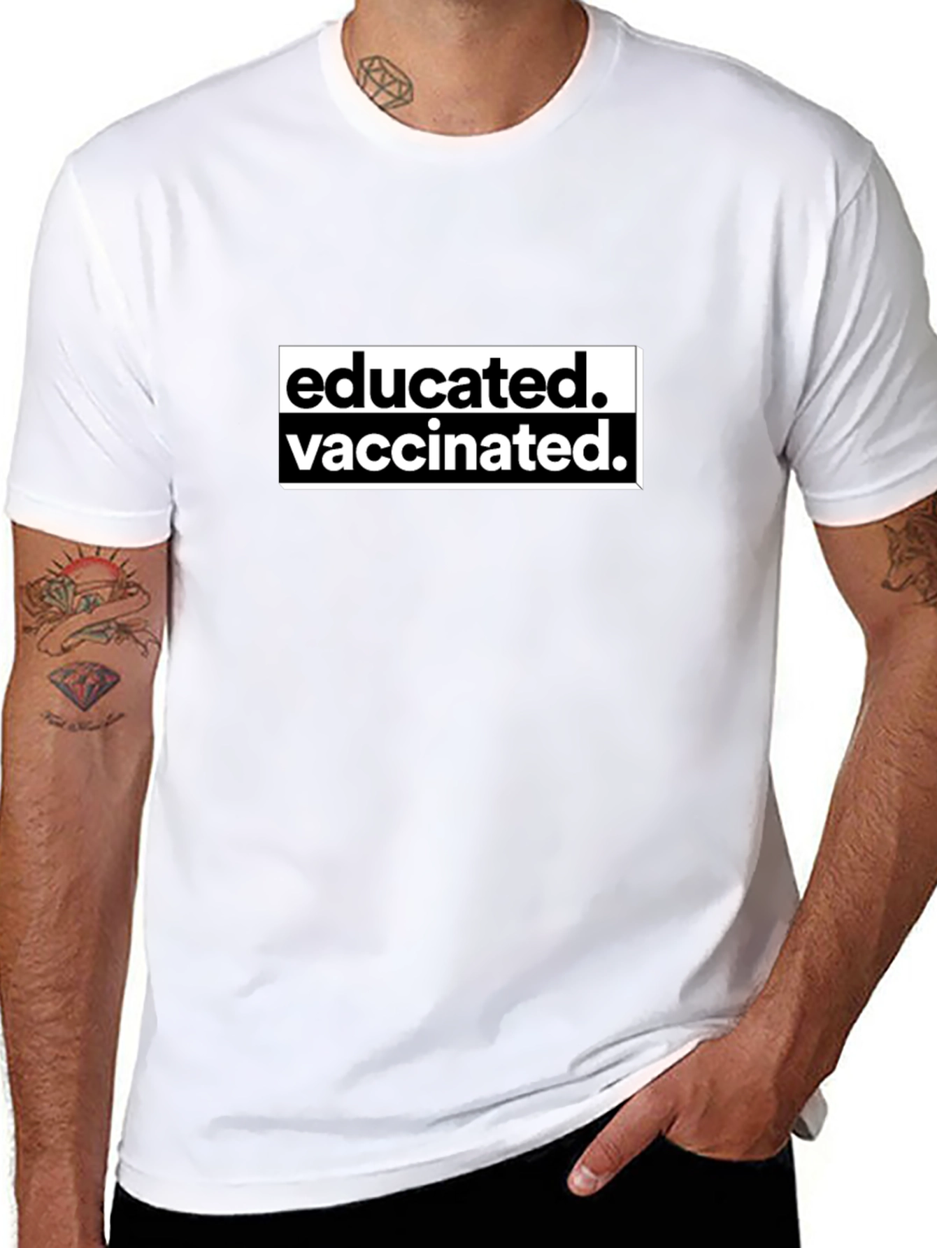 Educated Vaccinated Black T-Shirt