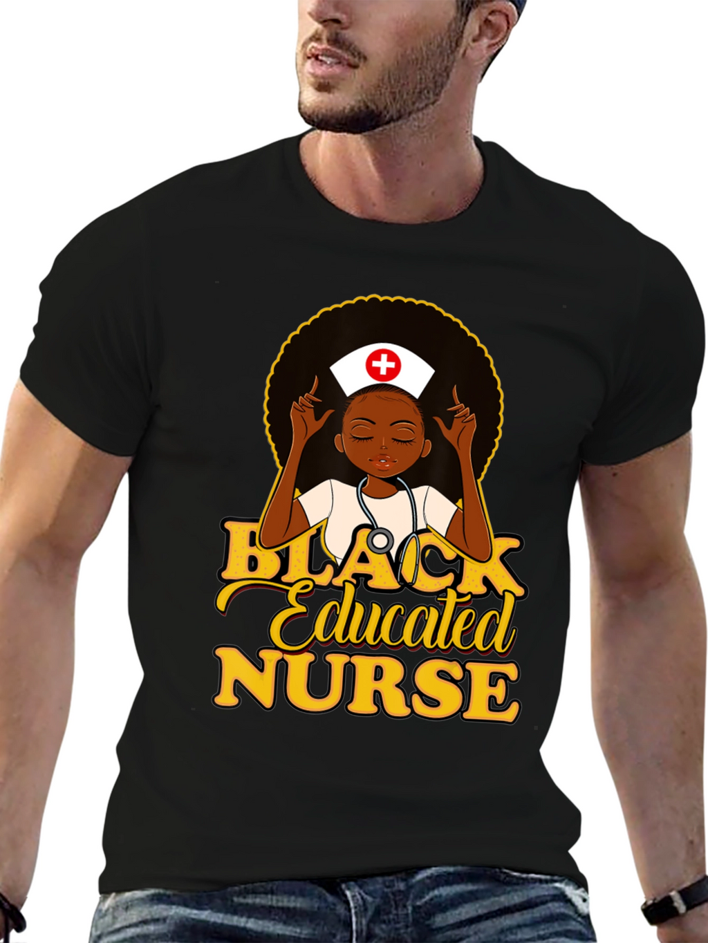 Black Educated Nurse T-Shirt