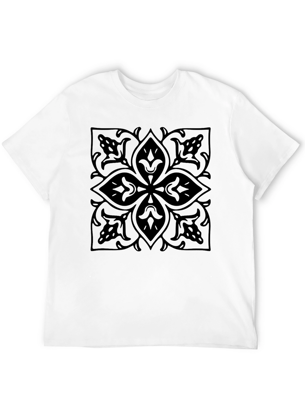 Elegant Black Floral Graphic T-Shirt