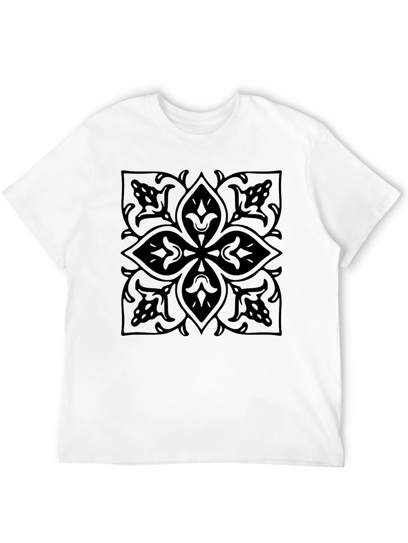 Elegant Black Floral Graphic T-Shirt