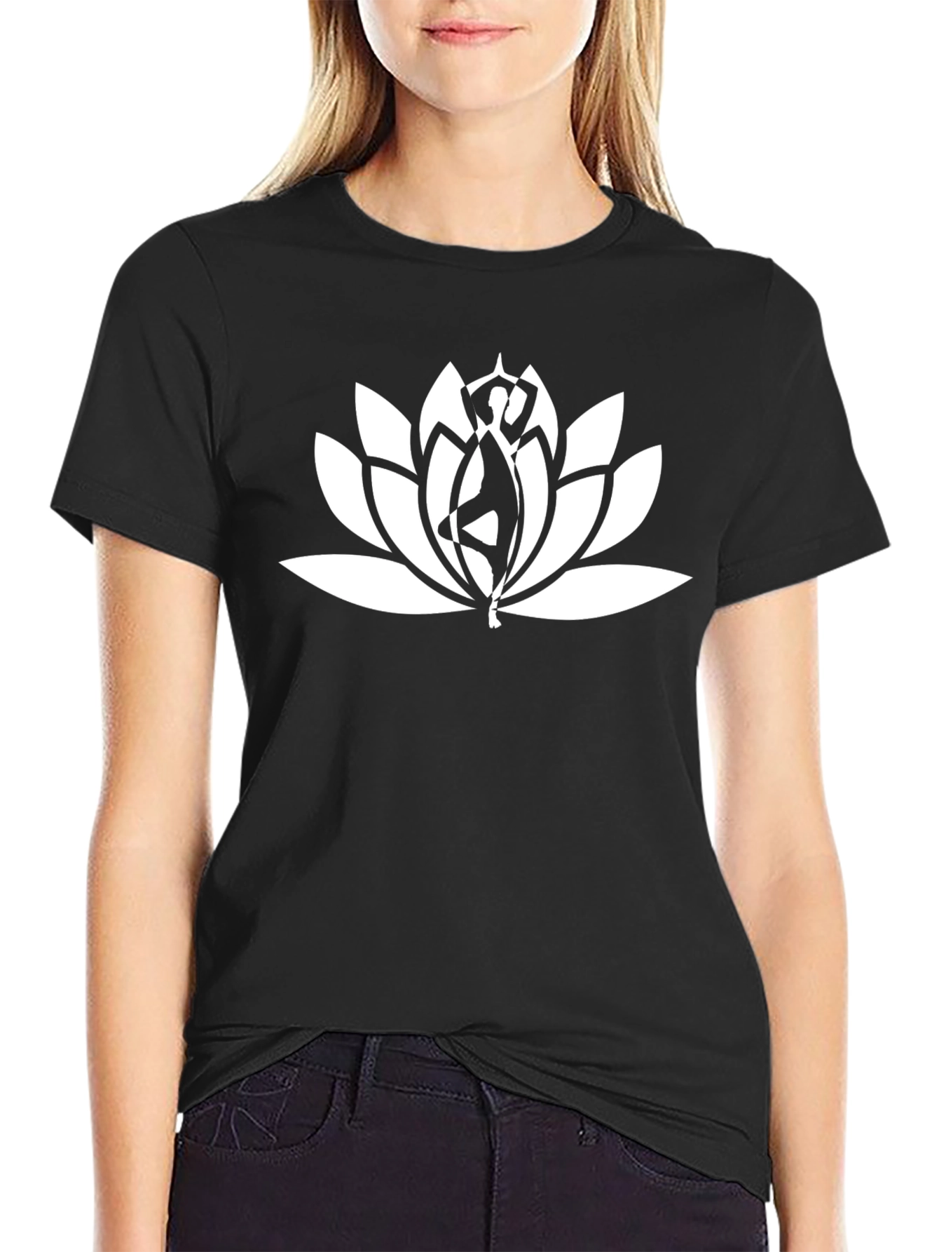 Lotus Pose T-Shirt - Yoga & Meditation Style