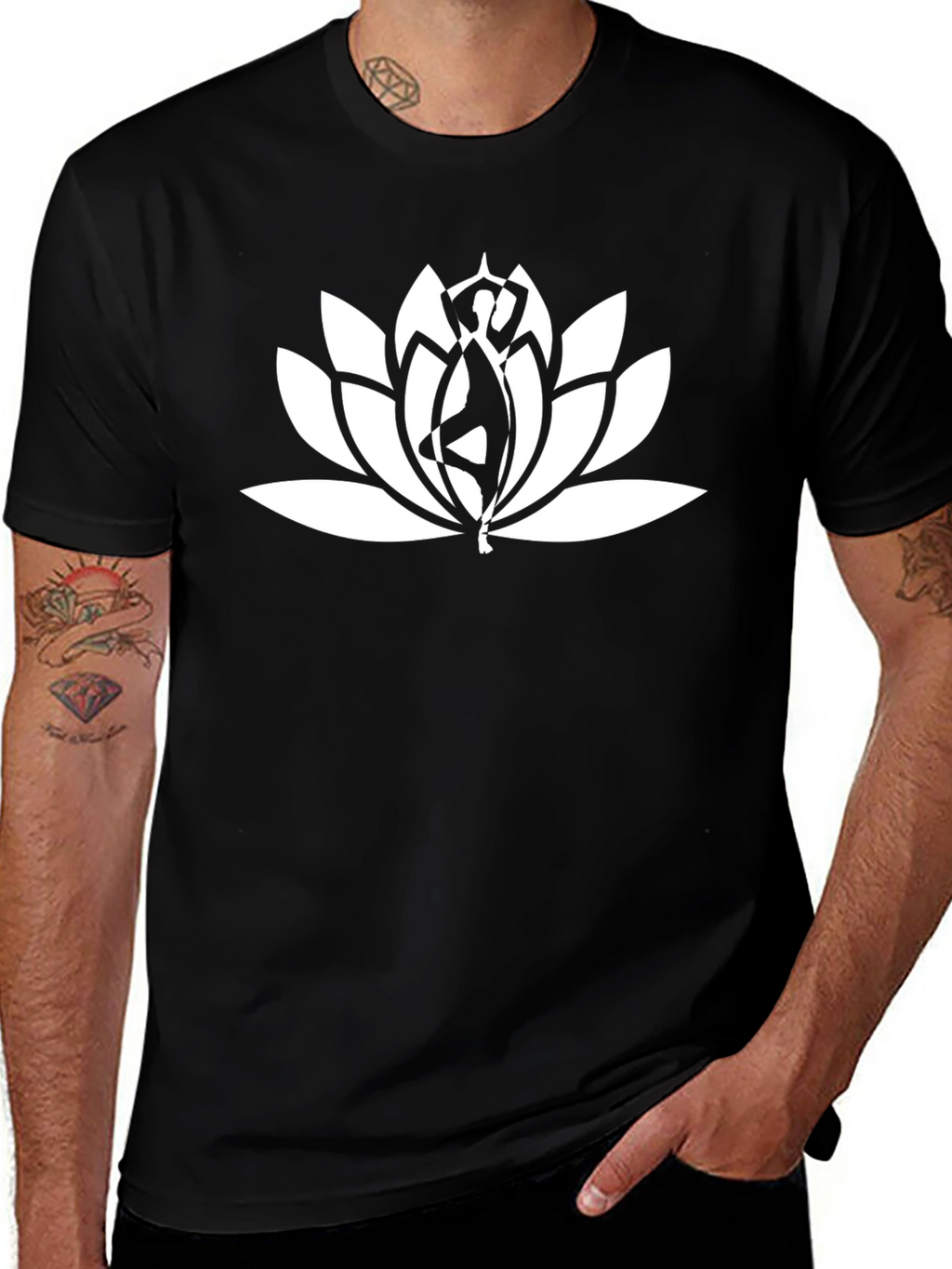 Lotus Pose T-Shirt - Yoga & Meditation Style