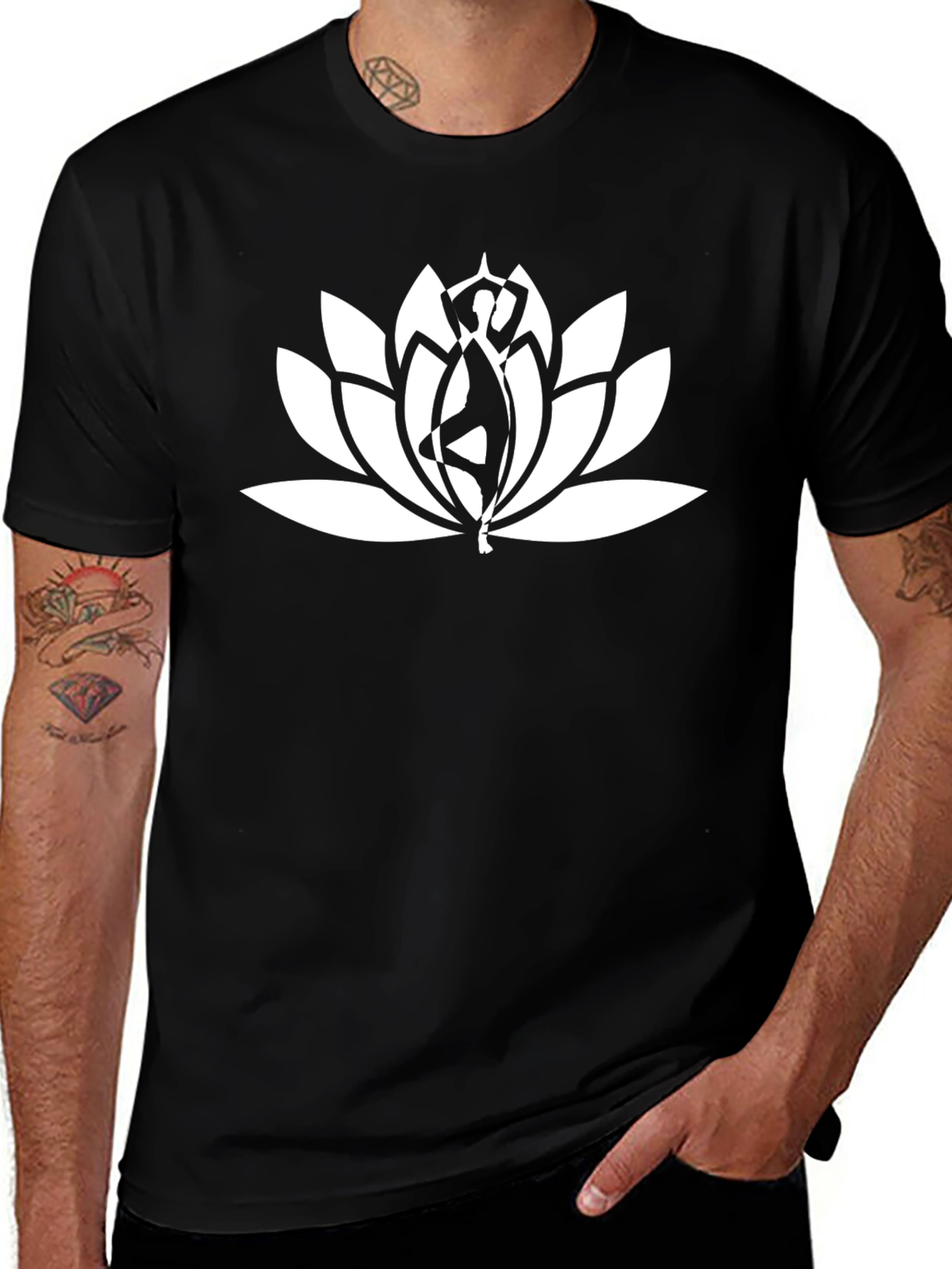 Lotus Pose T-Shirt - Yoga & Meditation Style