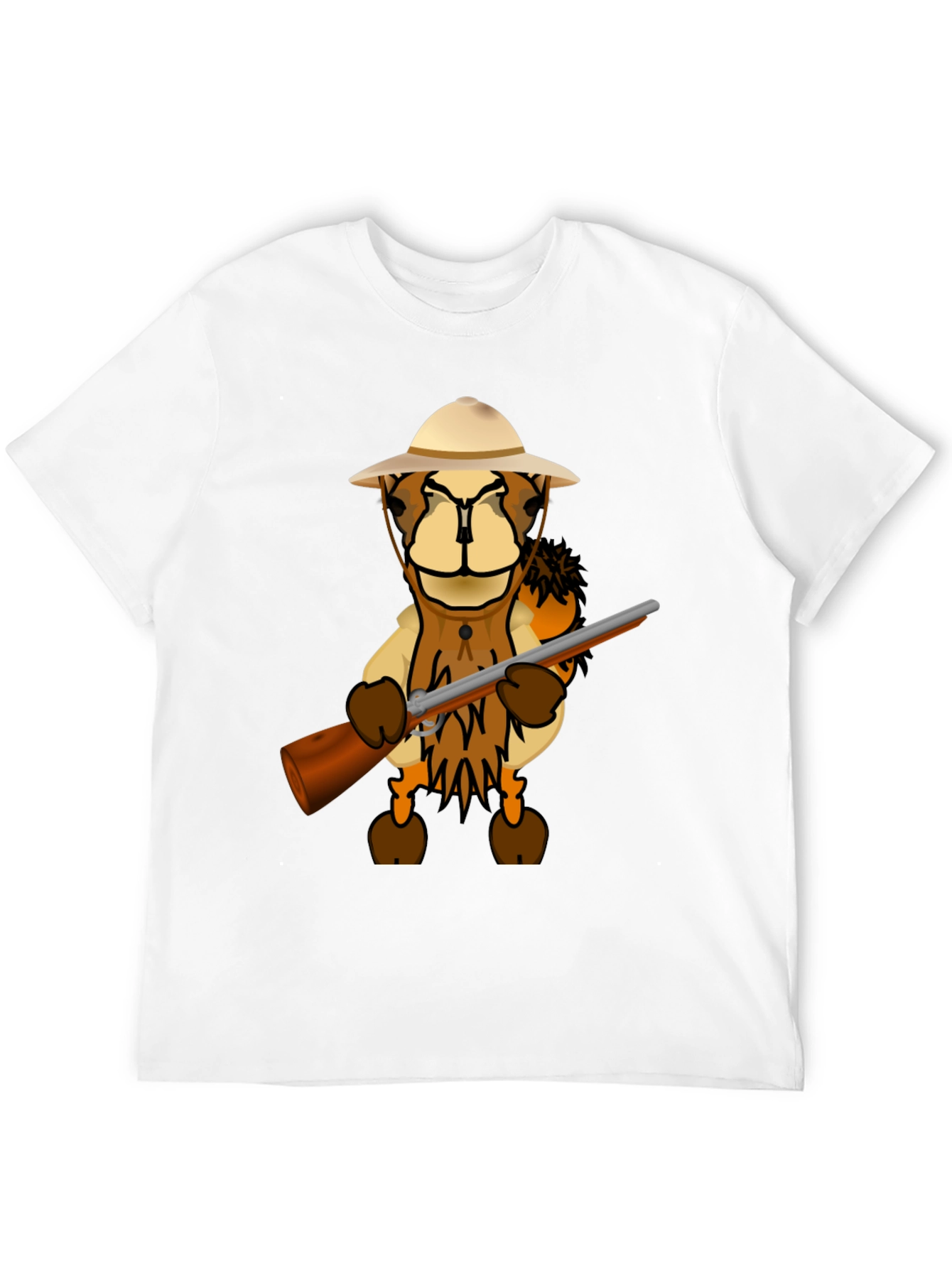 Cartoon Lion Hunter T-Shirt