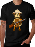 Cartoon Lion Hunter T-Shirt