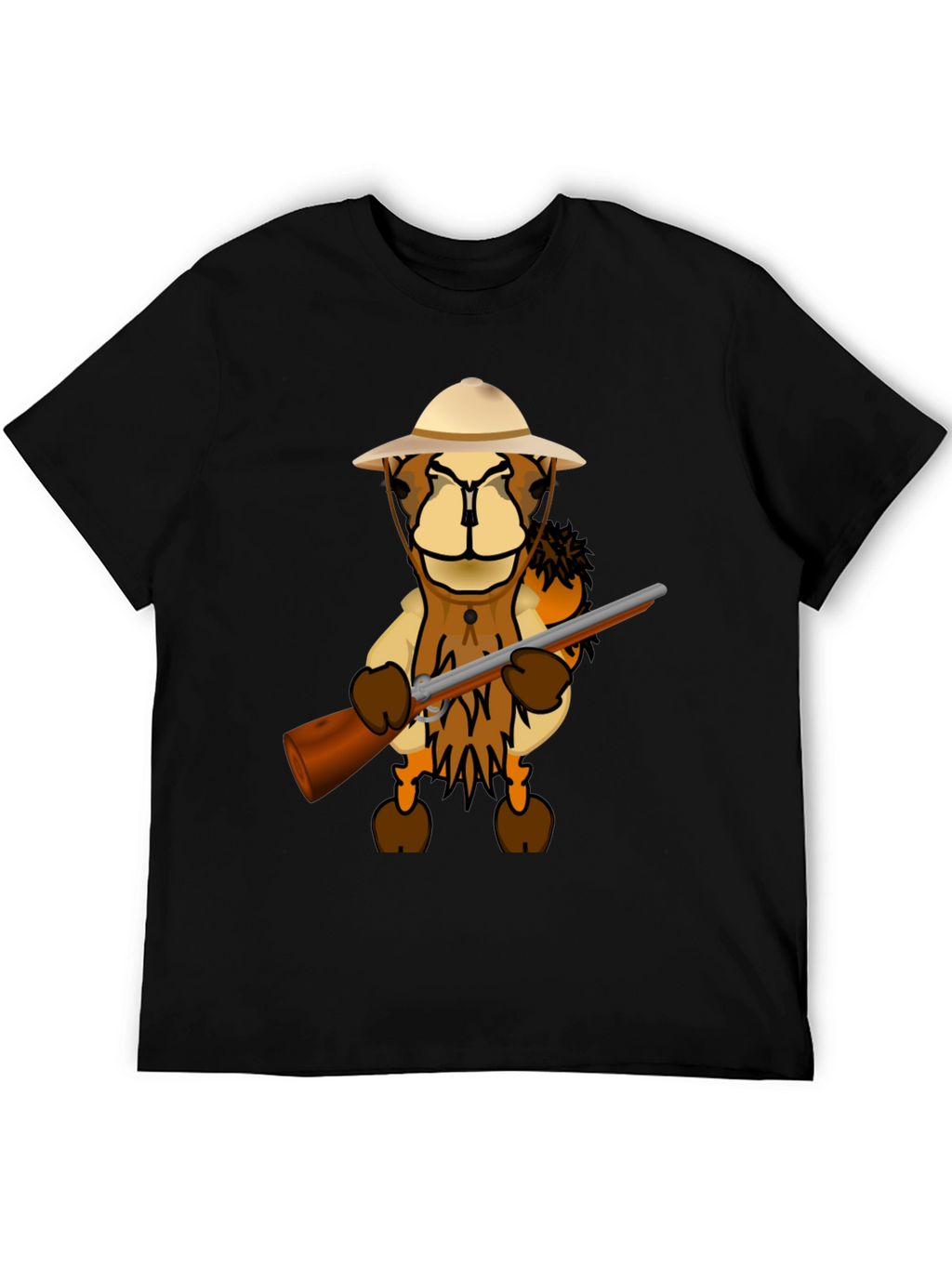 Cartoon Lion Hunter T-Shirt