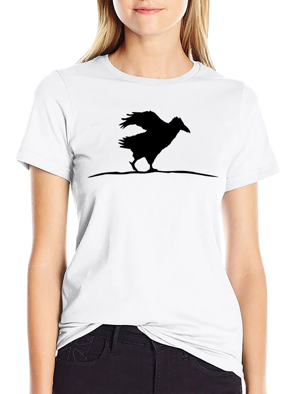 Raven Silhouette Black T-Shirt