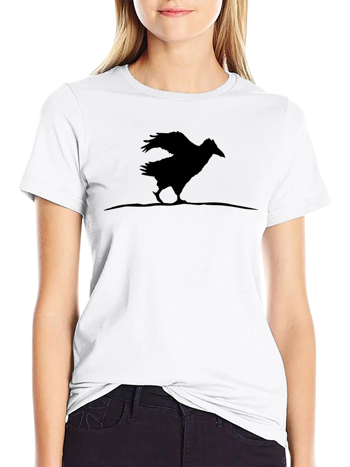Raven Silhouette Black T-Shirt