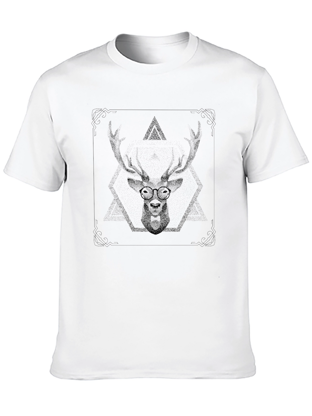 Mens Black Deer Graphic Tee