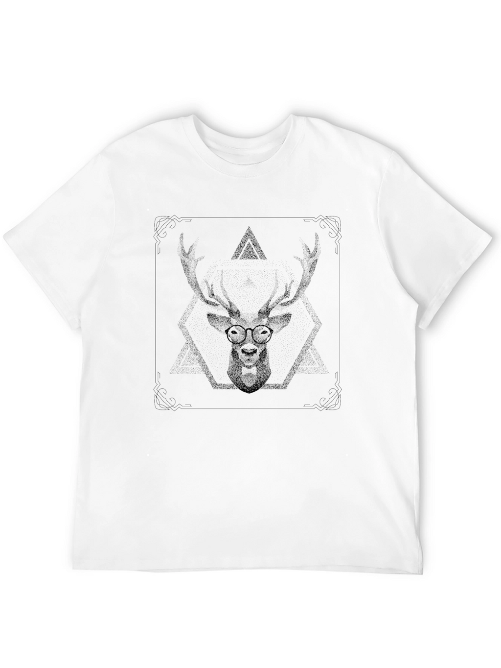Mens Black Deer Graphic Tee