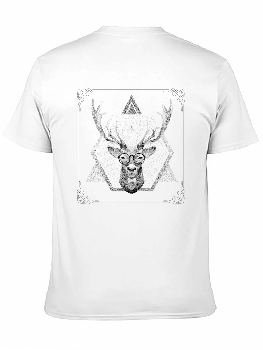 Mens Black Deer Graphic Tee