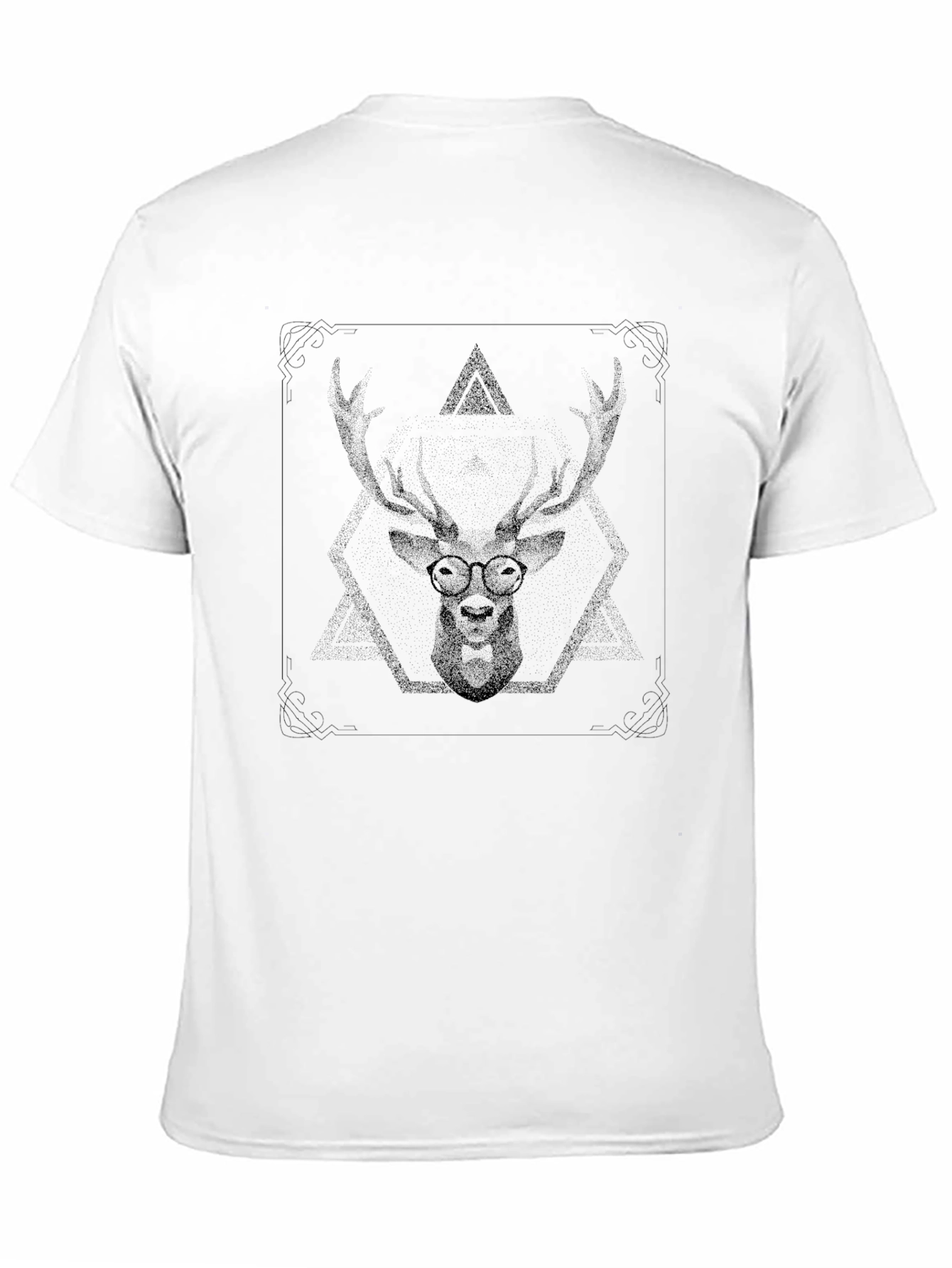 Mens Black Deer Graphic Tee