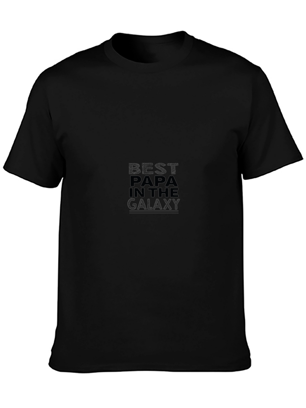 Best Papa in the Galaxy Black T-Shirt