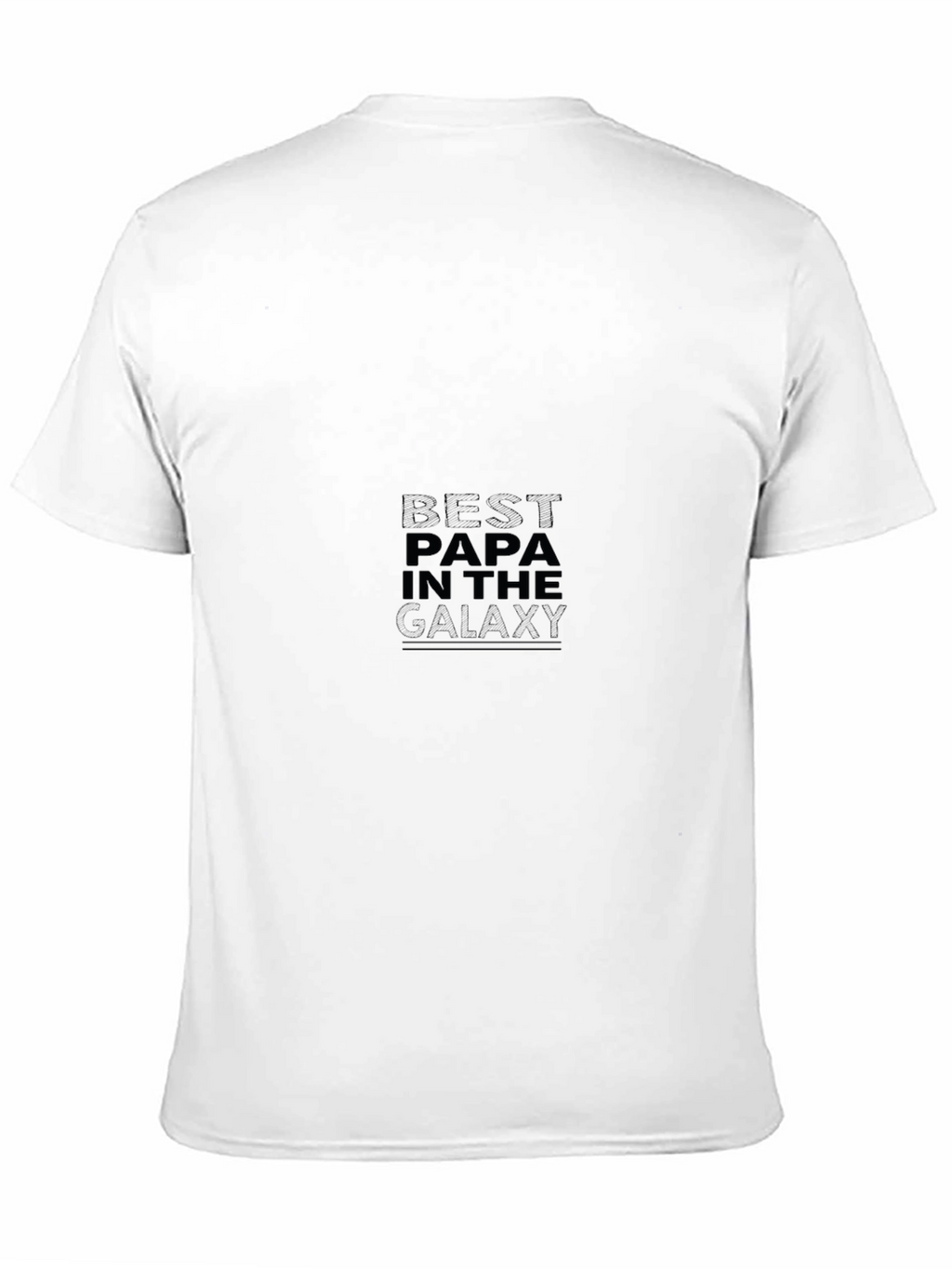 Best Papa in the Galaxy Black T-Shirt