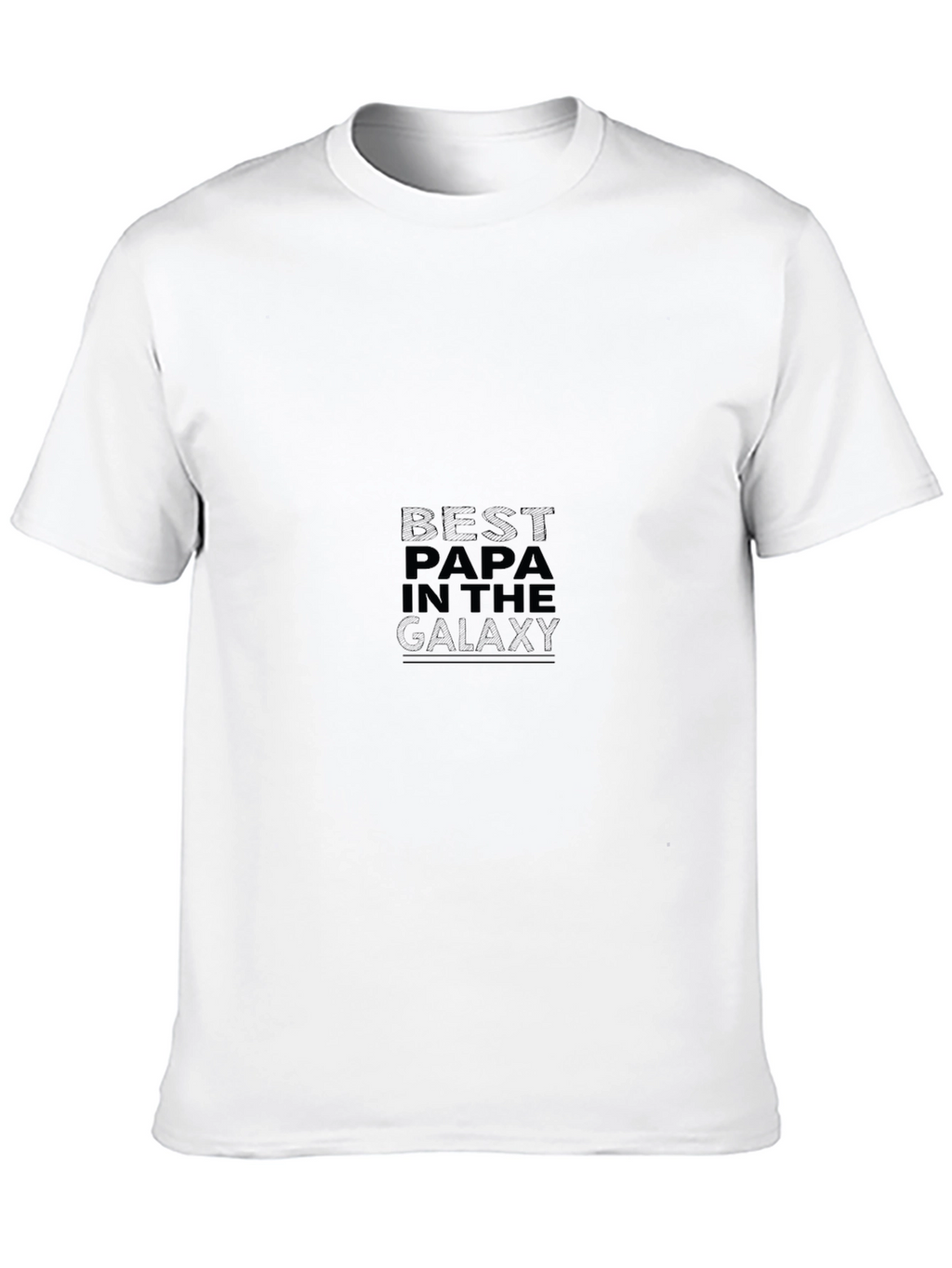 Best Papa in the Galaxy Black T-Shirt