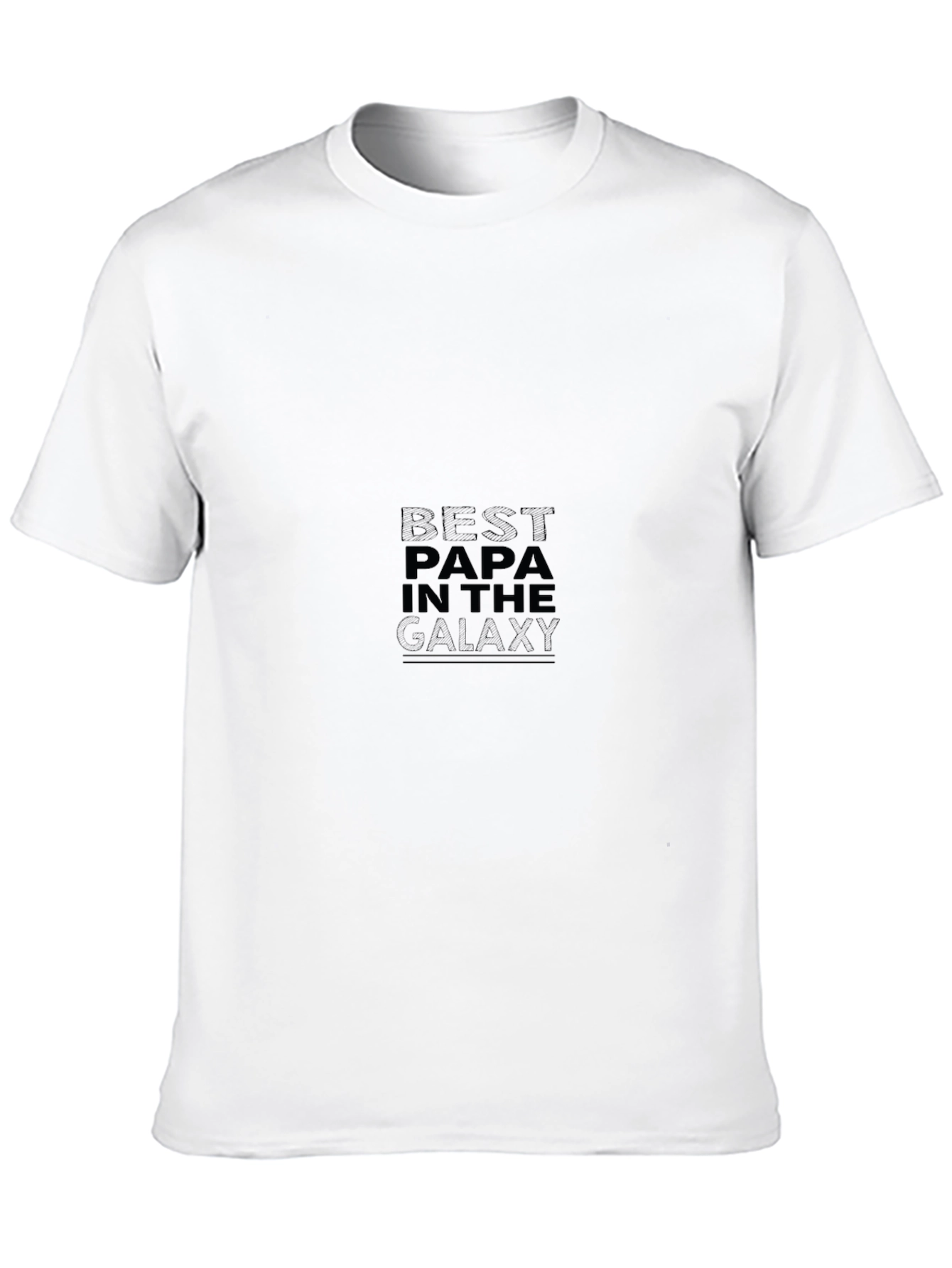 Best Papa in the Galaxy Black T-Shirt