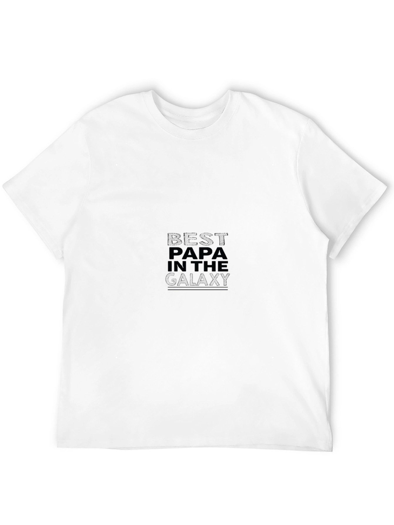 Best Papa in the Galaxy Black T-Shirt