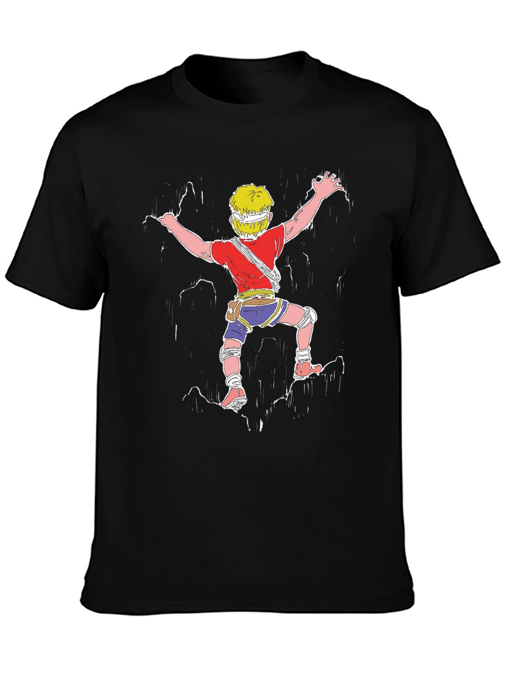Climbing T-Shirt: Black Graphic Tee for Adventure Lovers