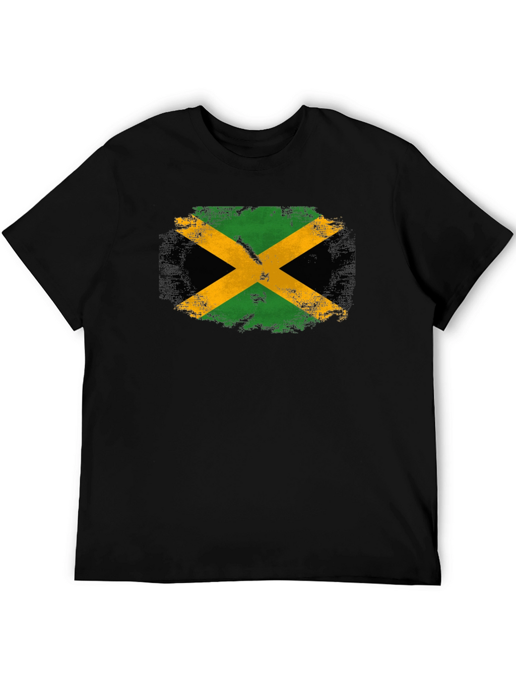 Jamaica Flag T-Shirt - Black Cotton Tee