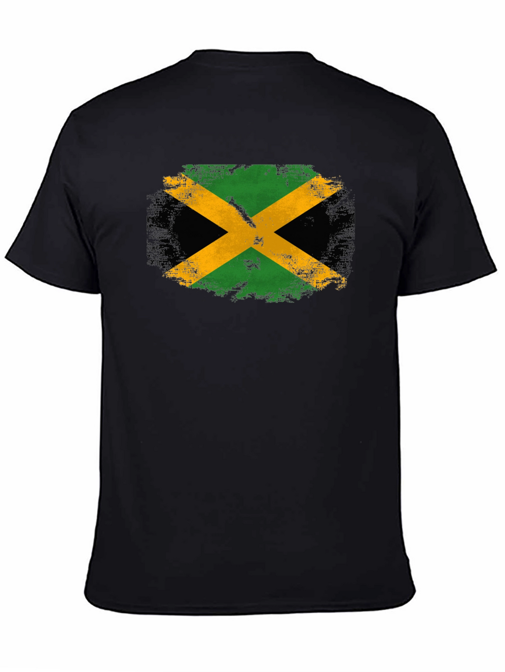 Jamaica Flag T-Shirt - Black Cotton Tee