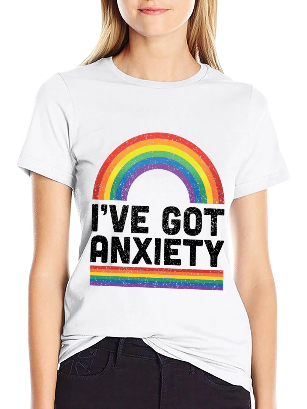 Anxiety Rainbow Graphic Tee