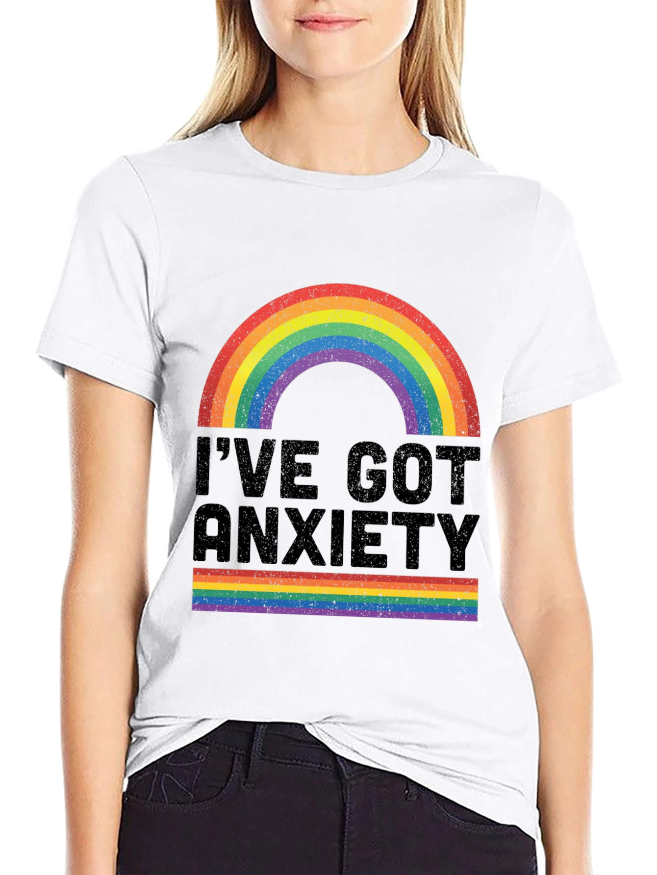 Anxiety Rainbow Graphic Tee