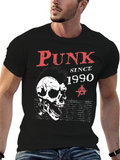 Punk Since 1990 Graphic Tee - Skull Design