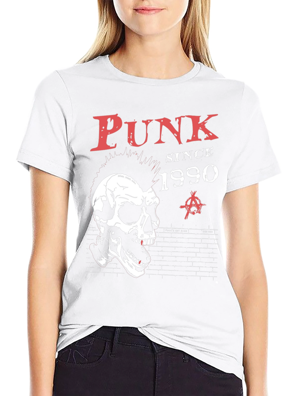 Punk Since 1990 Graphic Tee - Skull Design