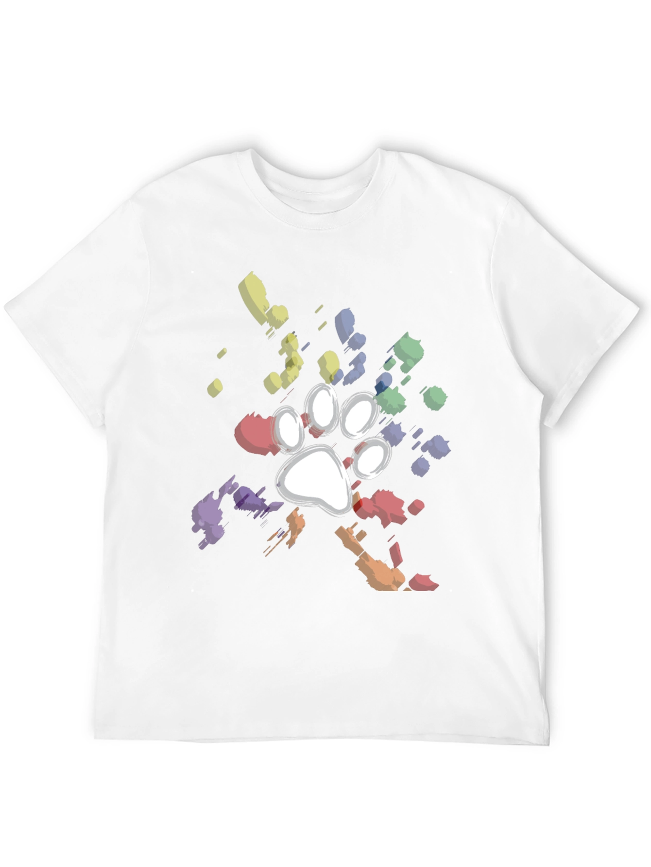 Paw Print Splatter T-Shirt - Unique Dog Lover Gift