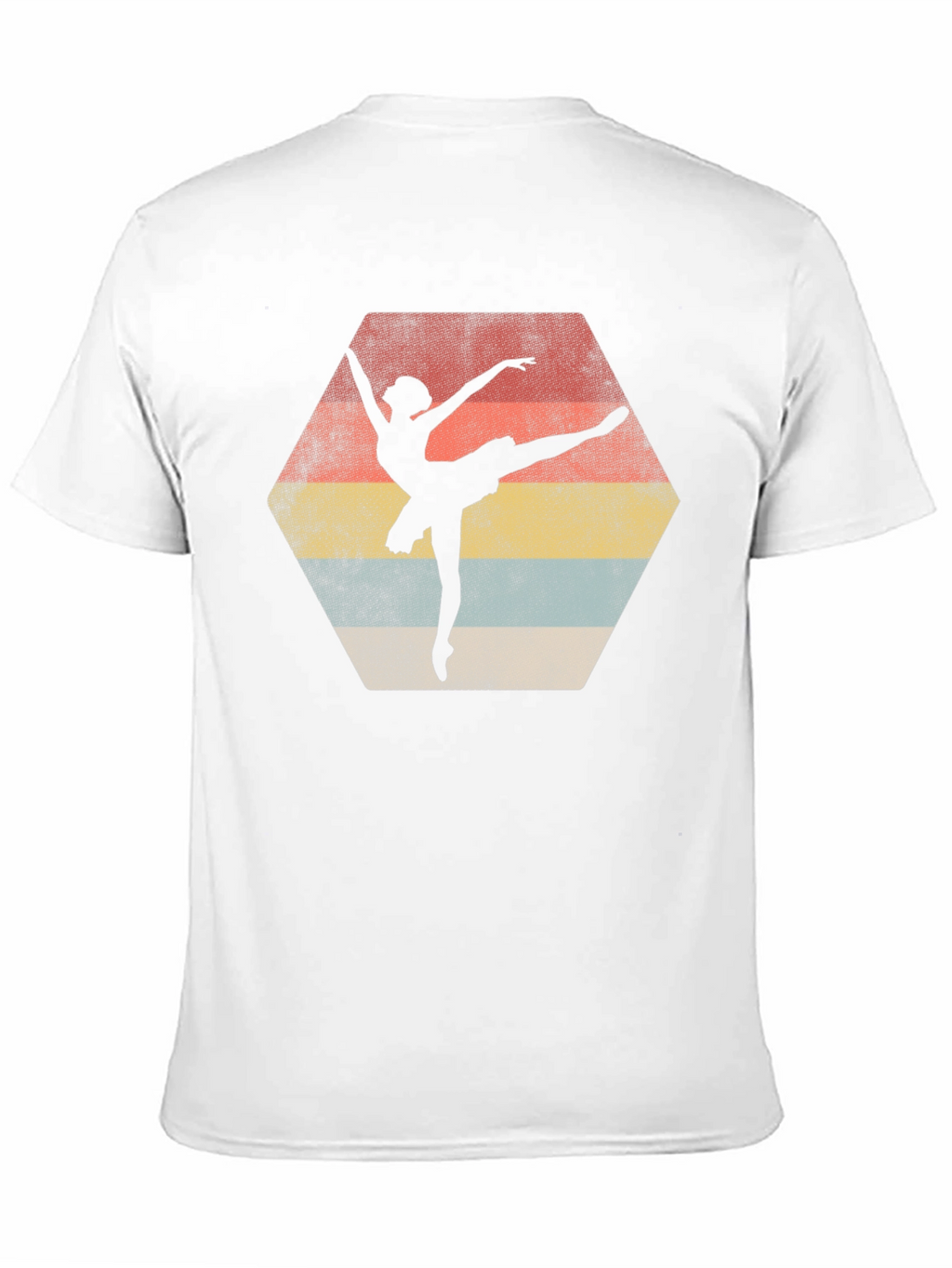 Ballet Dancer Retro Graphic Tee - Black Cotton Casual