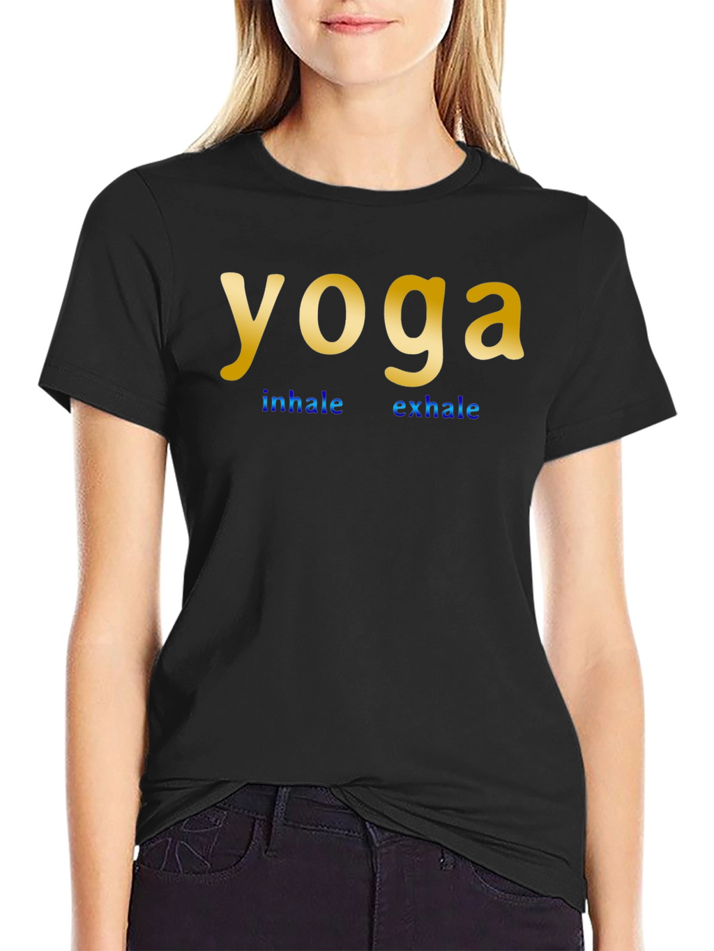 Yoga Inhale Exhale Black T-Shirt
