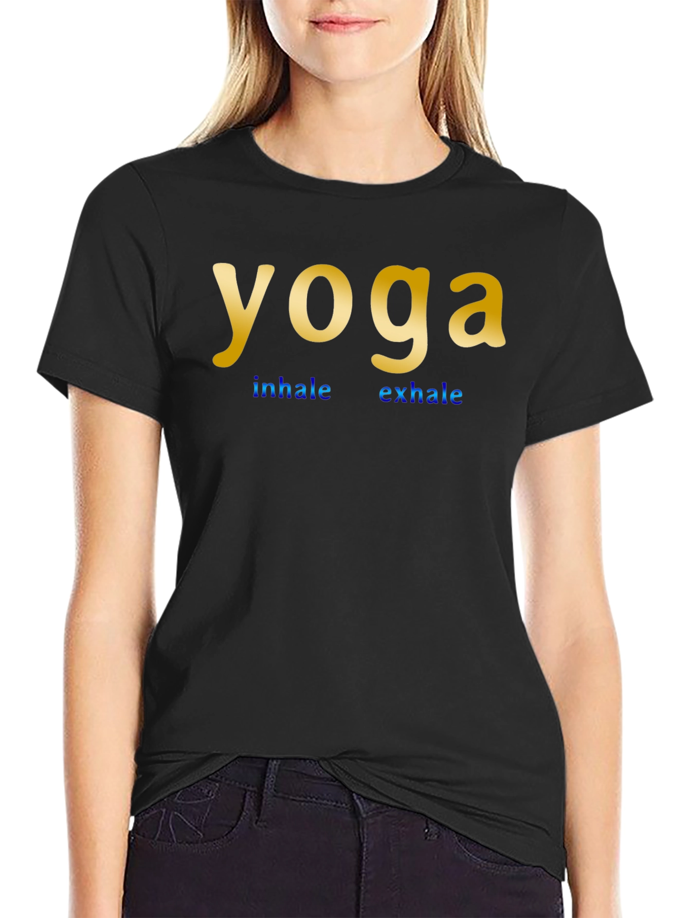Yoga Inhale Exhale Black T-Shirt