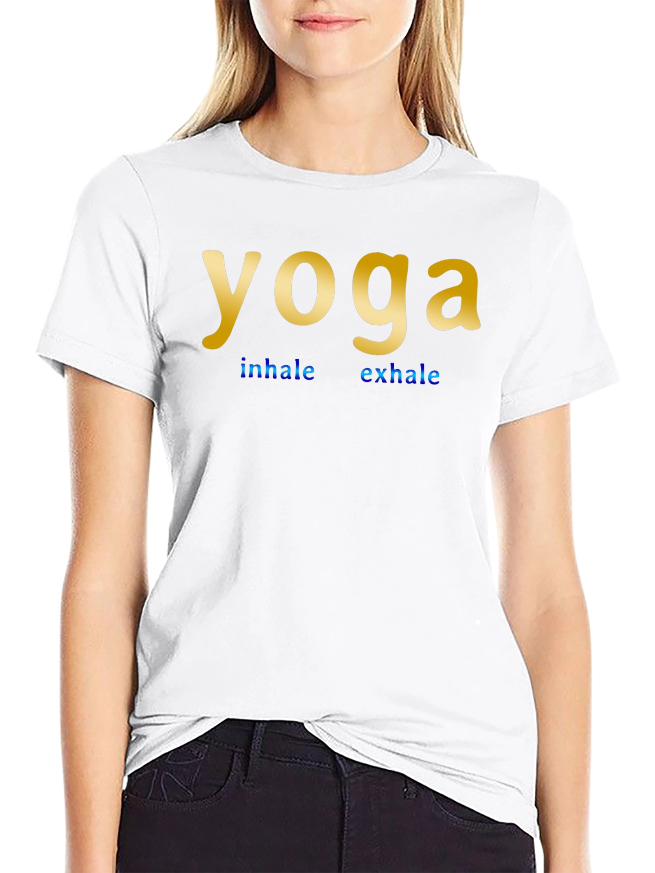 Yoga Inhale Exhale Black T-Shirt