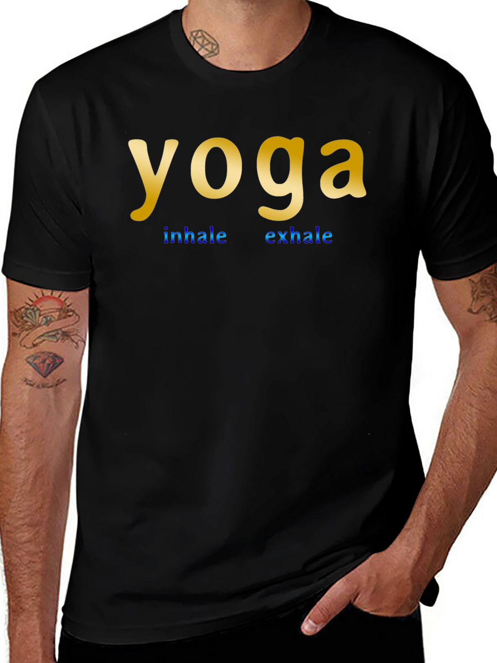Yoga Inhale Exhale Black T-Shirt